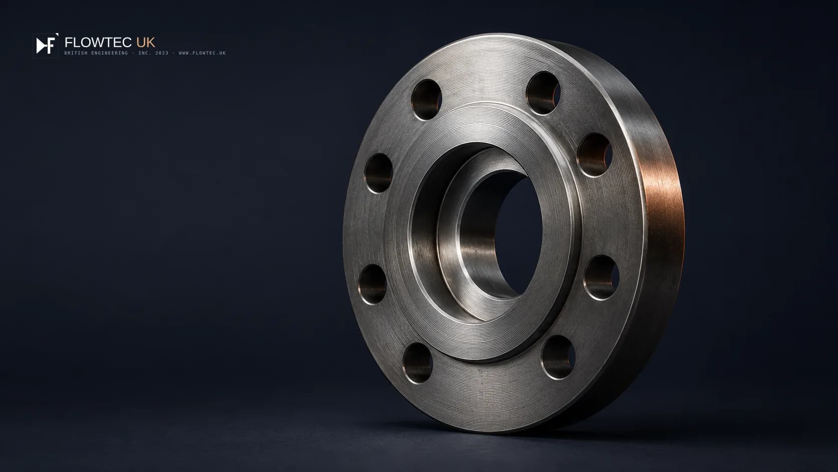 Socket-weld steel flange with internal socket recess — representative product visual